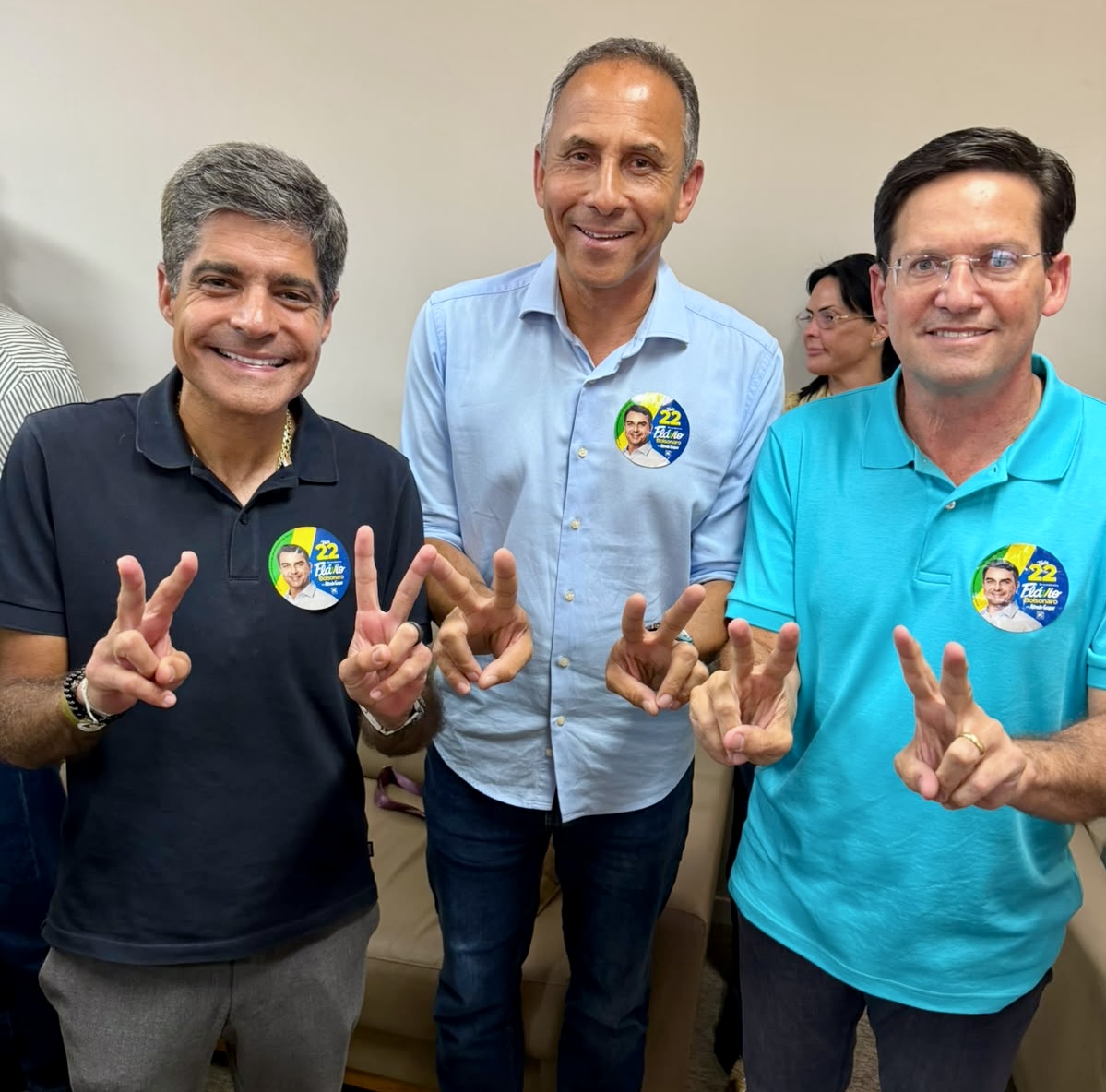 Coronel França, ACM Neto e João Roma alinham agenda regional da campanha de Flávio